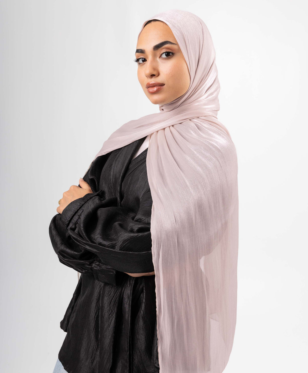 Organza Crinkle Satin Scarf