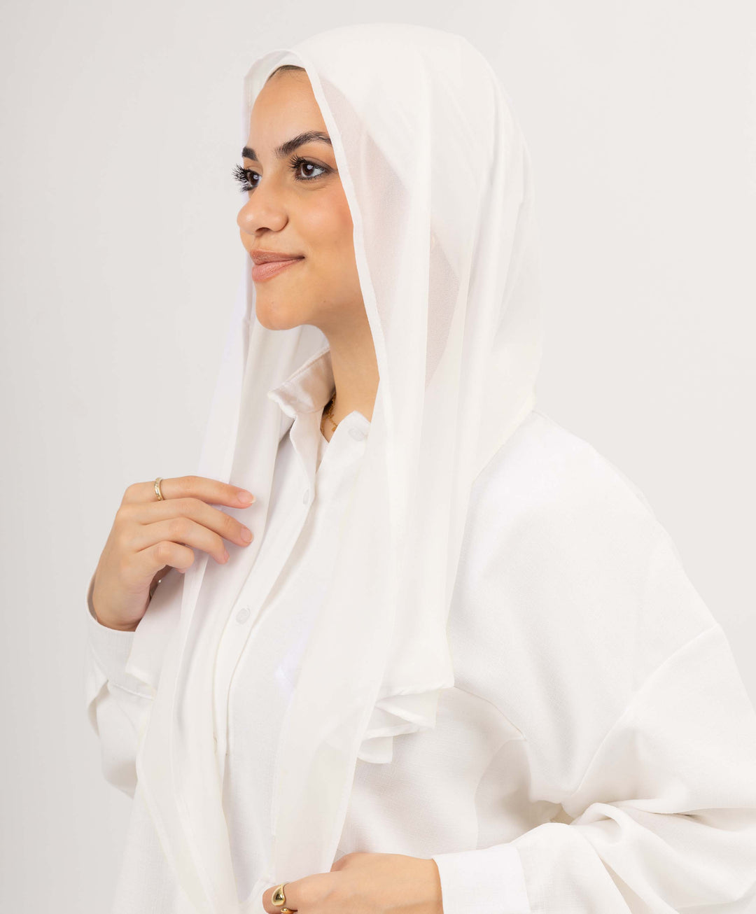 Easy Closed Chiffon Wrap Scarf