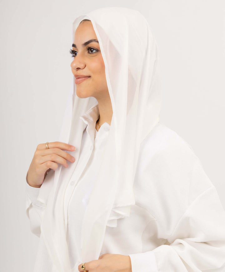 Easy Closed Chiffon Wrap Scarf