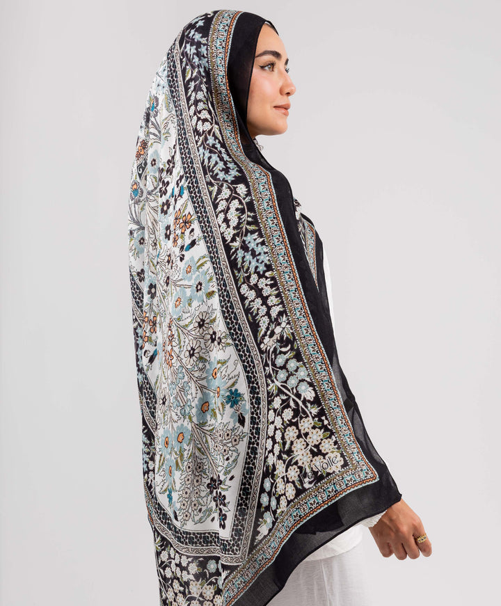 Black Lace Modal Scarf