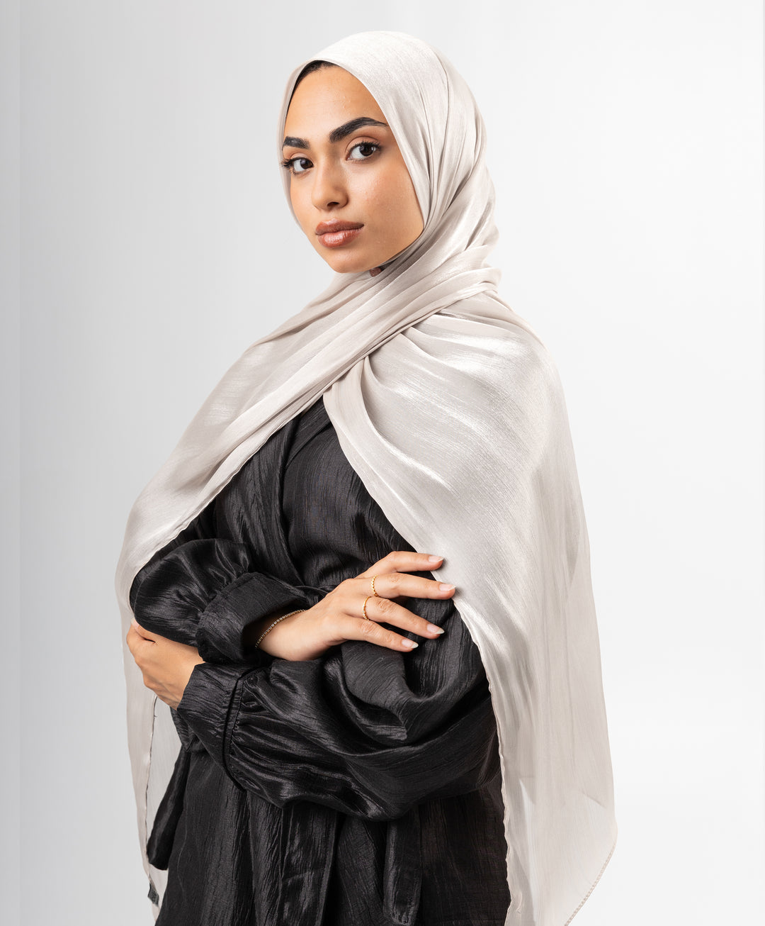 Organza Crinkle Satin Scarf