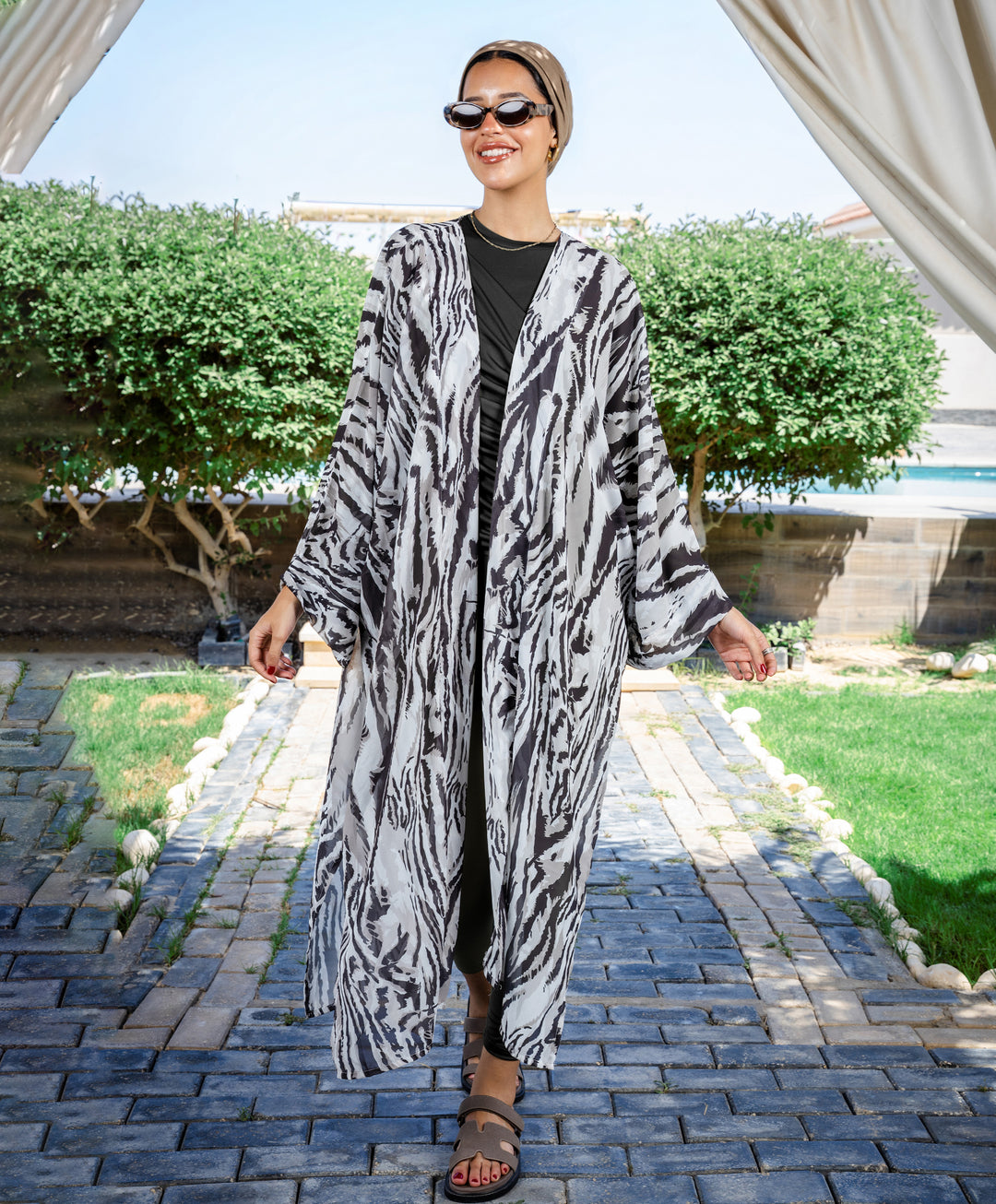 Printed Chiffon Kimono