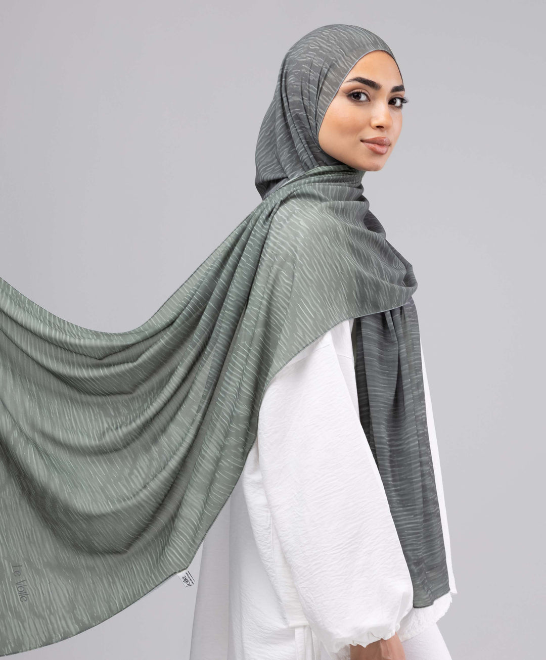 Sage Breeze Chiffon Scarf