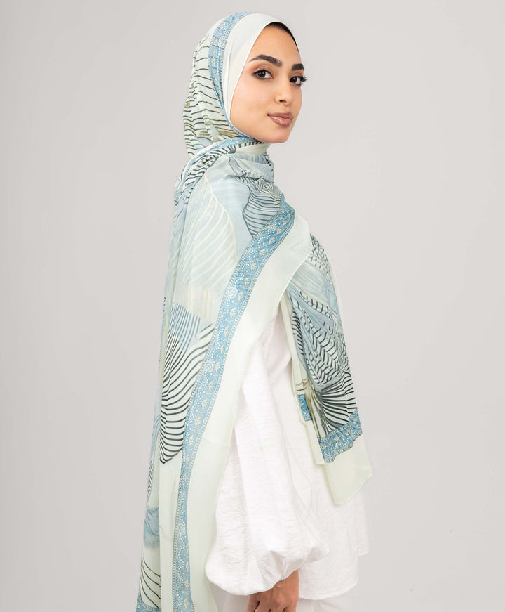 Sea Breeze Chiffon Scarf