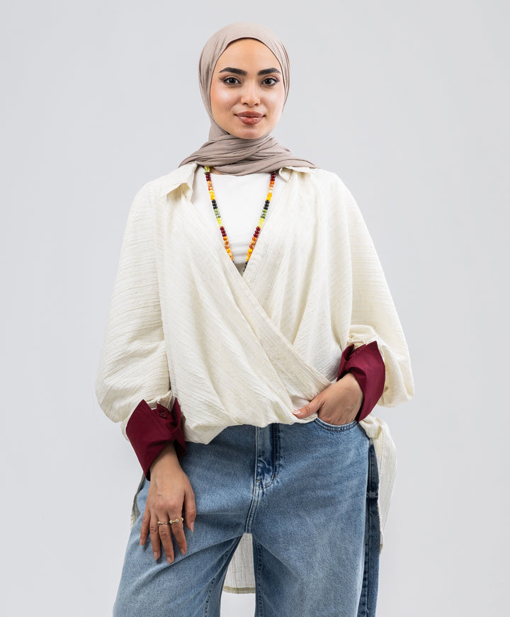 Cross Linen Blouse