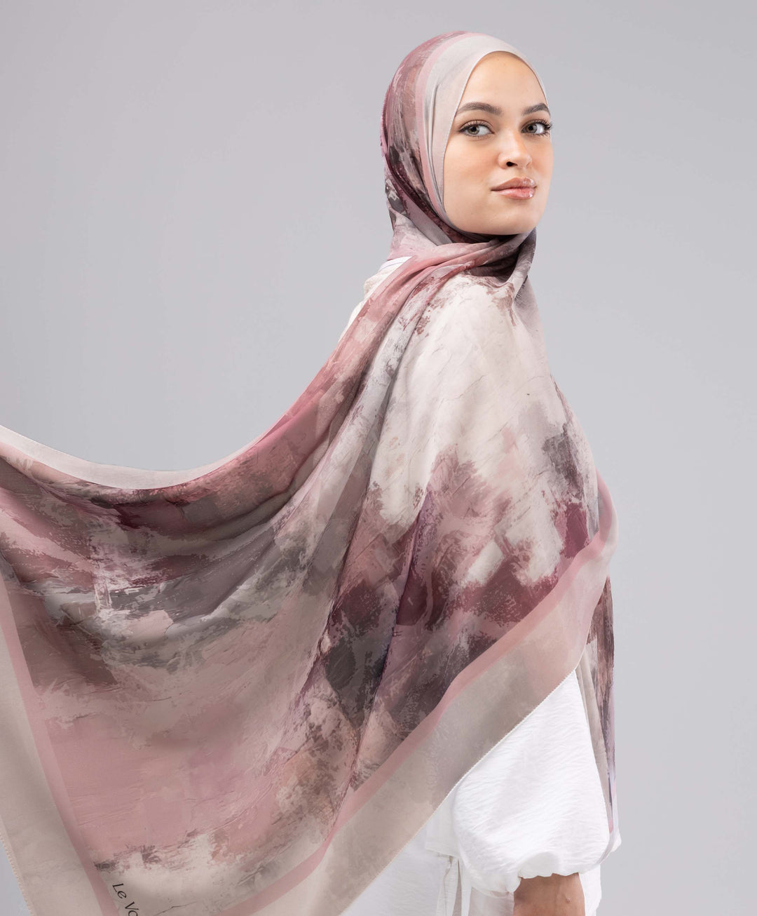 Berry Blush Chiffon Scarf