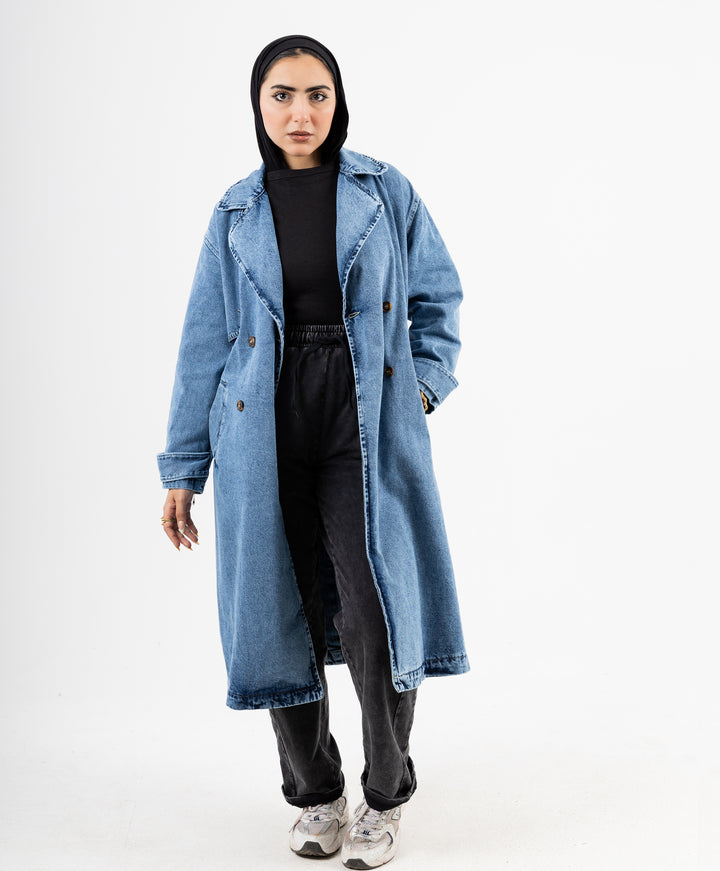 Denim Trench Coat