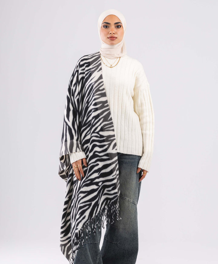 Zebra Stripe Shawl