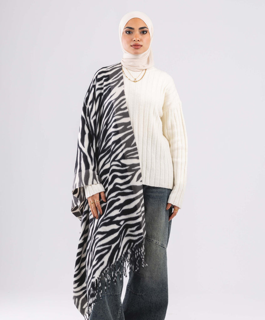 Zebra Stripe Shawl – Le Voile
