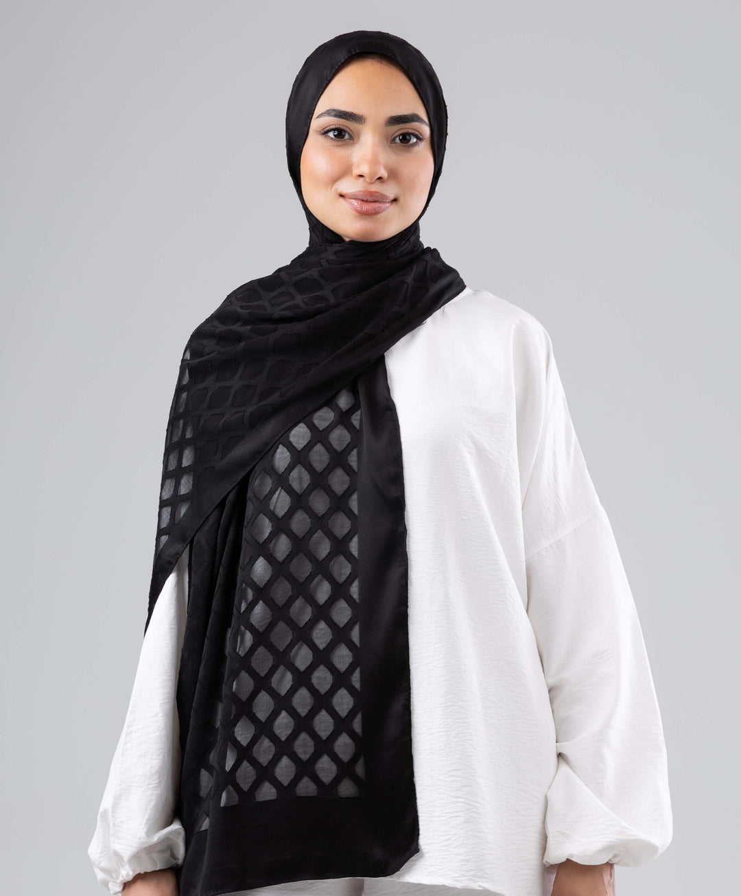 Noir Chiffon Scarf