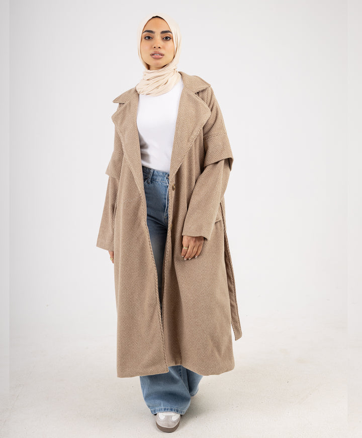 Wool Zigzag Coat