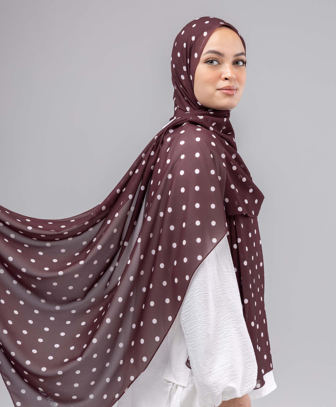 Classic Dots Chiffon Scarf