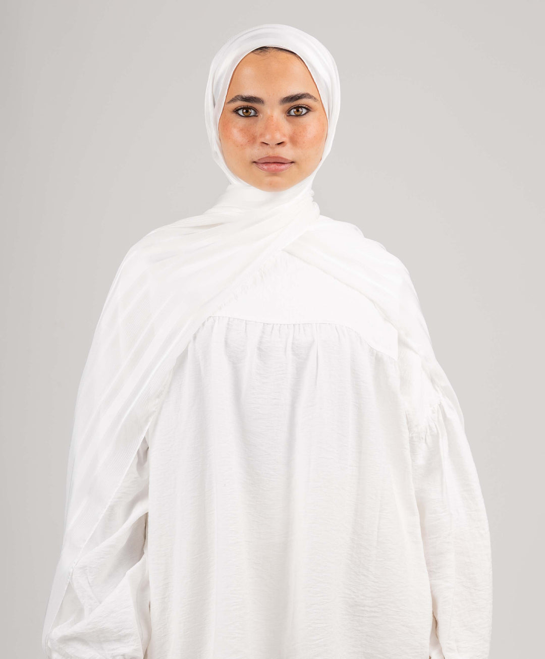 Dainty Satin Chiffon Scarf