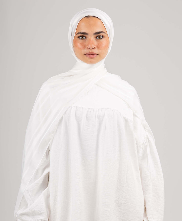Dainty Satin Chiffon Scarf
