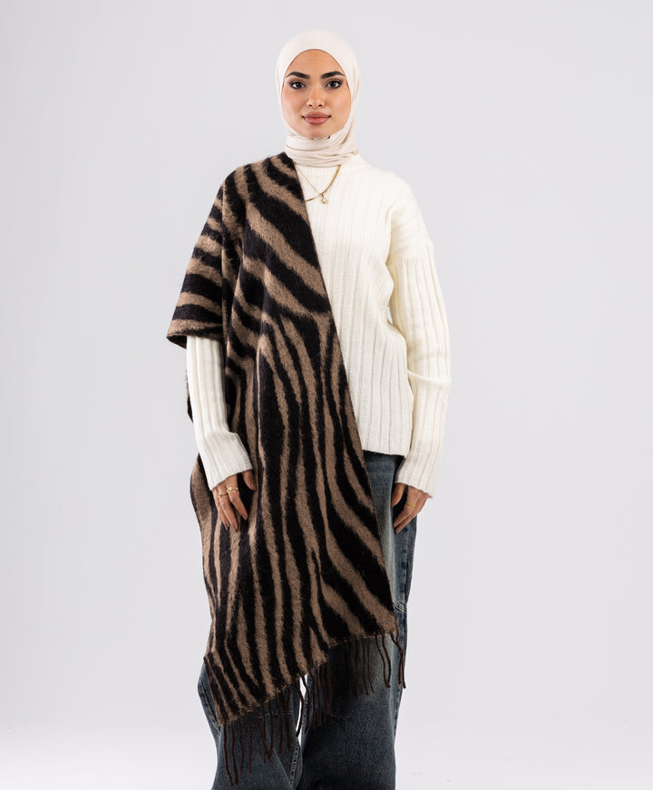 Zebra Winter Shawl