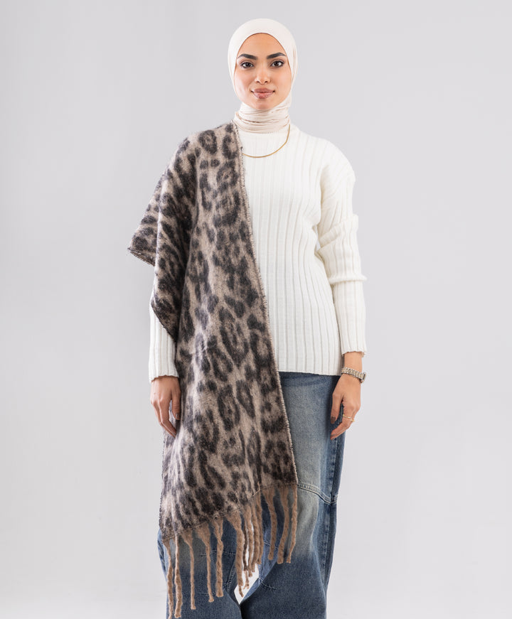 Leopard Winter Shawl