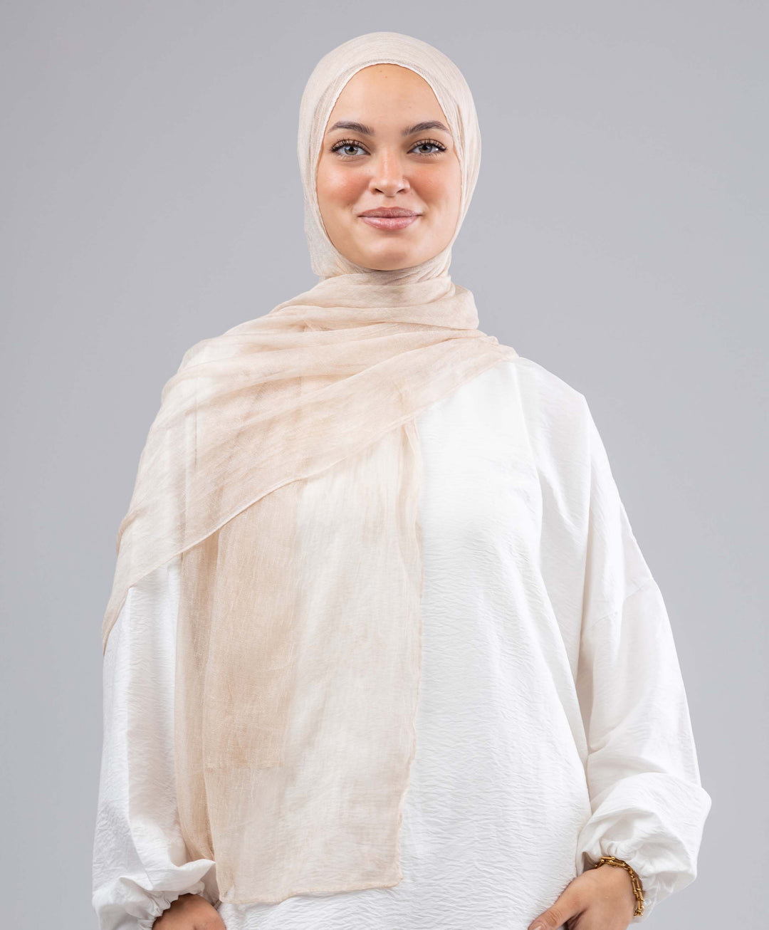 Plain Marble Chiffon Scarf