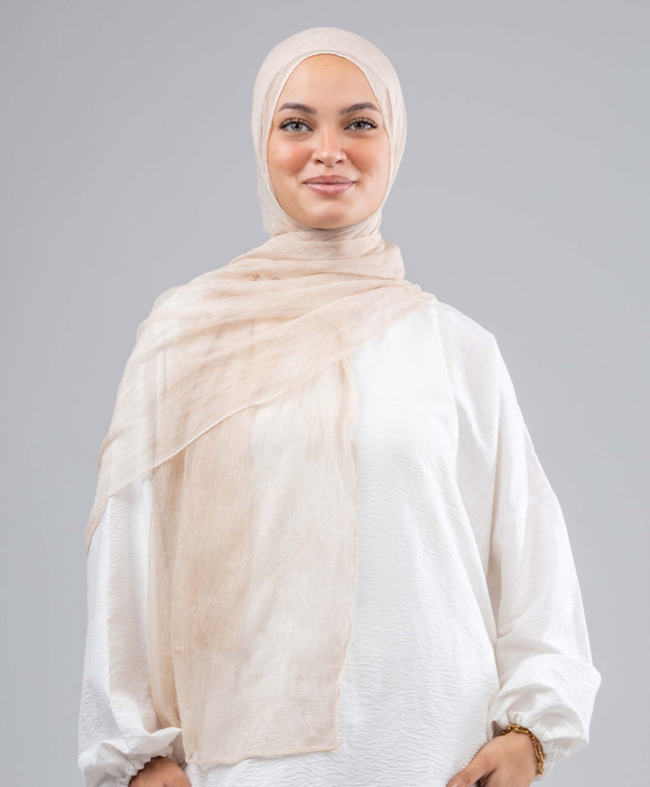 Plain Marble Chiffon Scarf