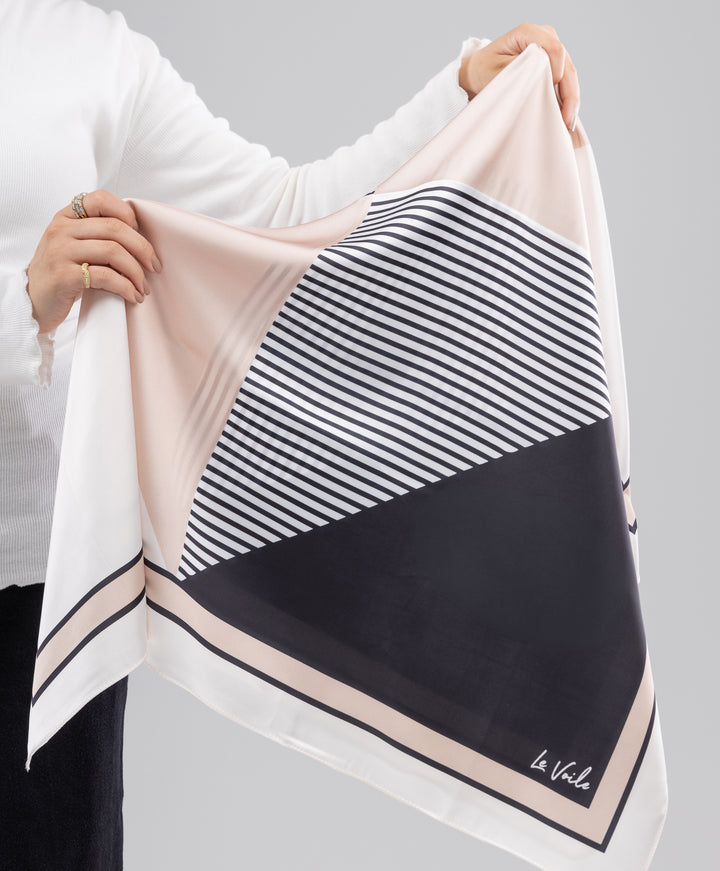 Printed Satin Square Scarf