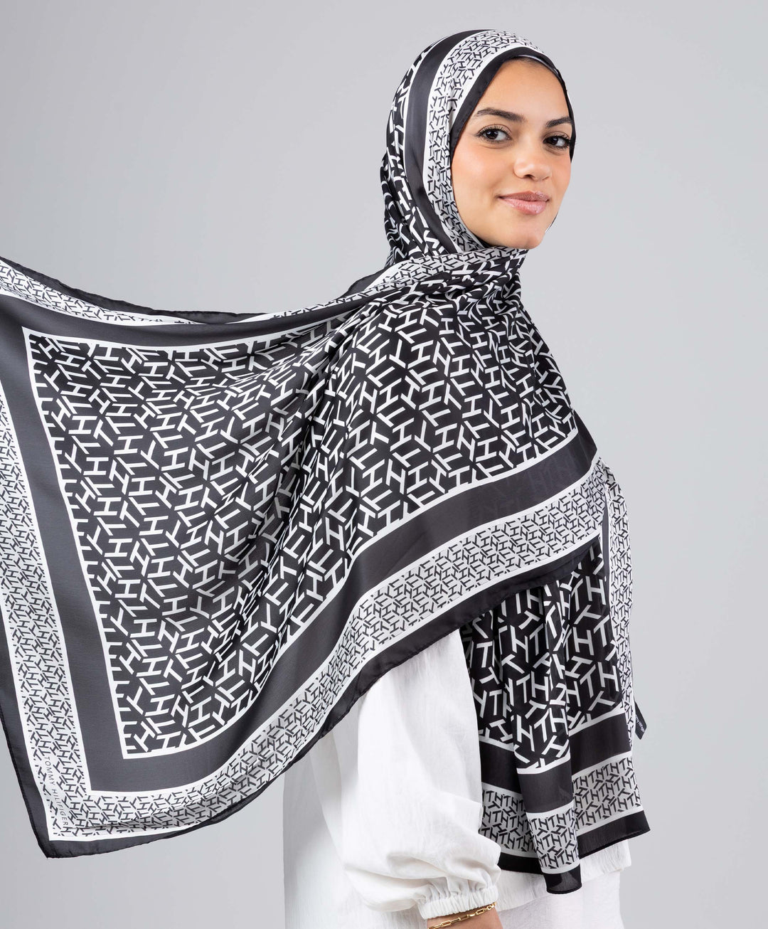 Geometric Luxury Silk Scarf