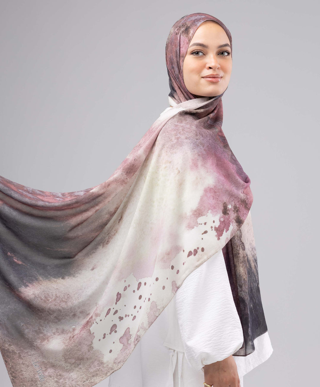 Twilight Bloom Chiffon  Scarf