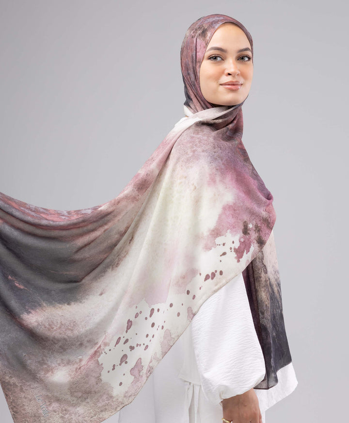 Twilight Bloom Chiffon  Scarf