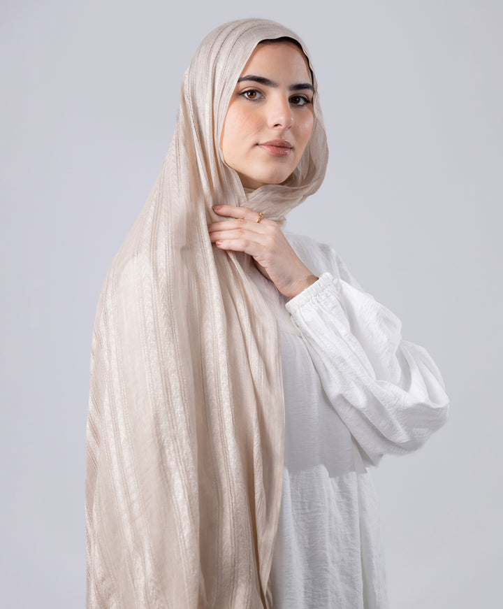 Striped Marble Linen Scarf