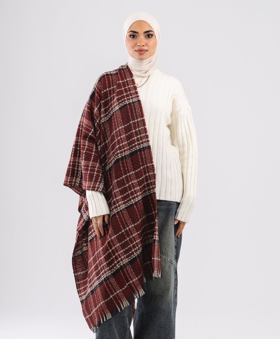 Comfy Plaid Shawl