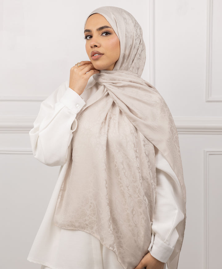 Satin jacquard Scarf