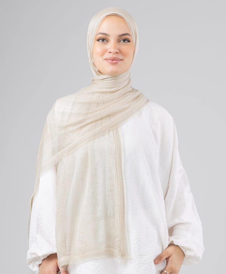 Silk Linen Line Scarf
