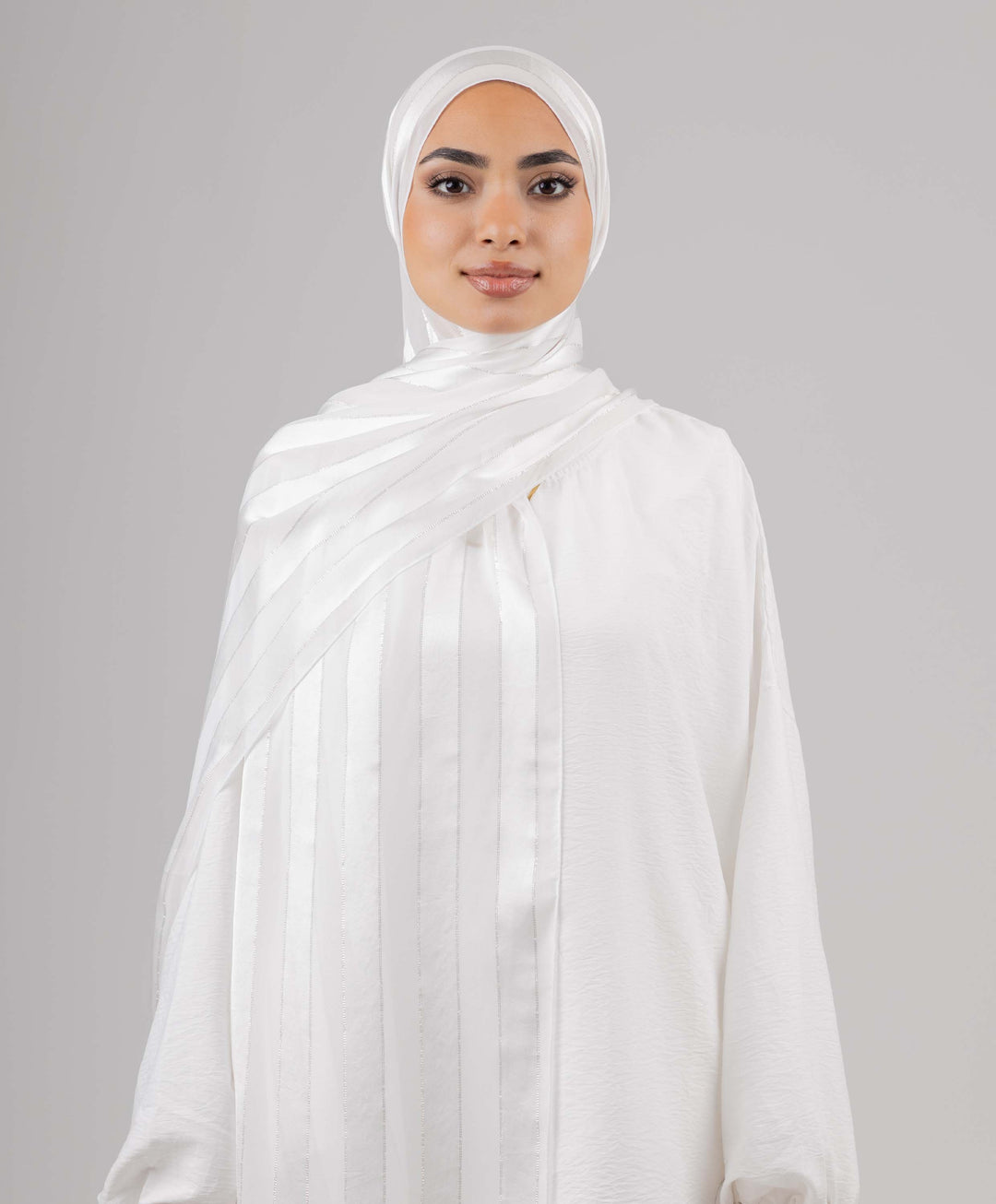 Striped Chiffon Scarf