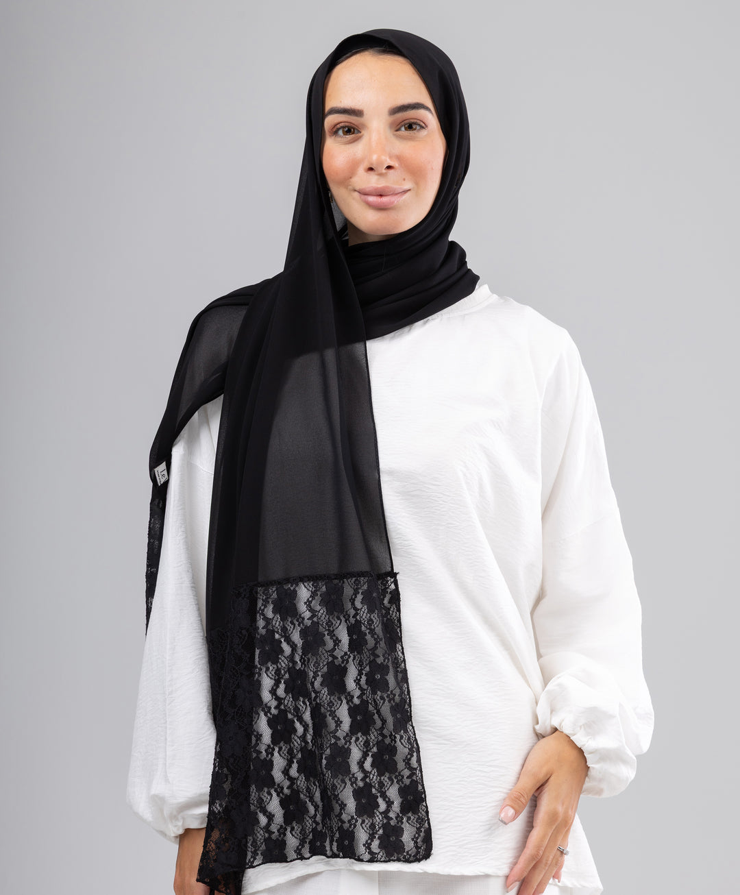 Chiffon Lace Scarf