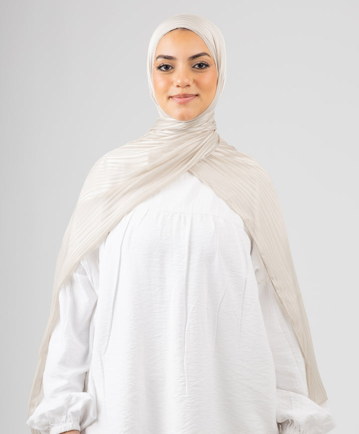 Linear Satin Chiffon Scarf