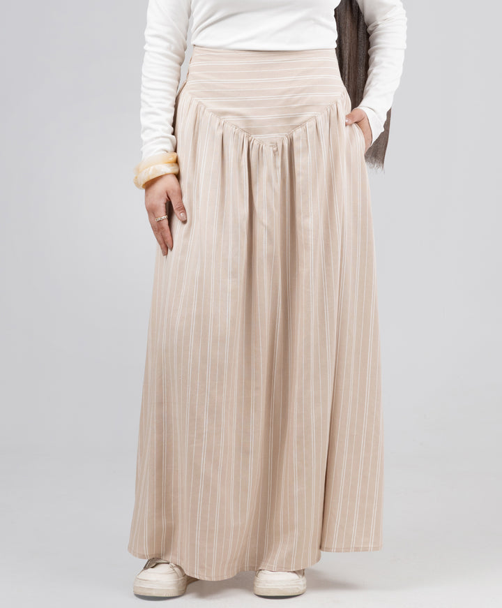 Stripe Linen Skirt