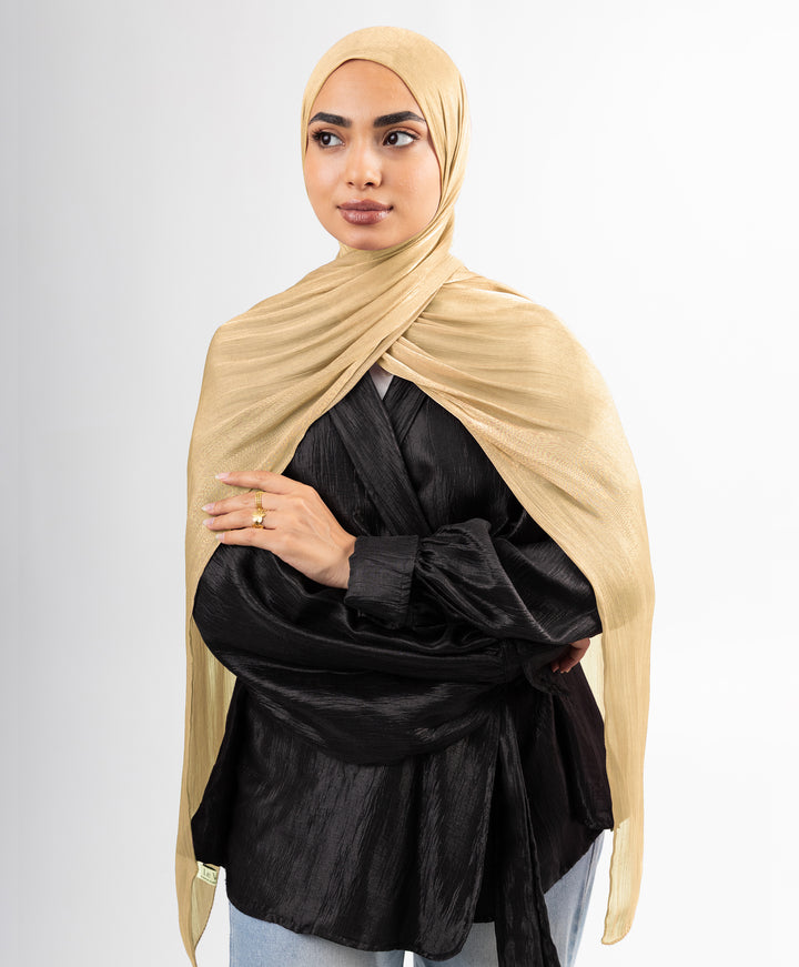 Organza Crinkle Satin Scarf