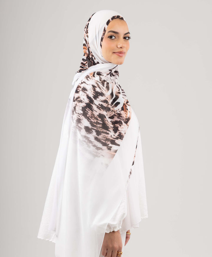 Offwhite Oasis Chiffon Scarf