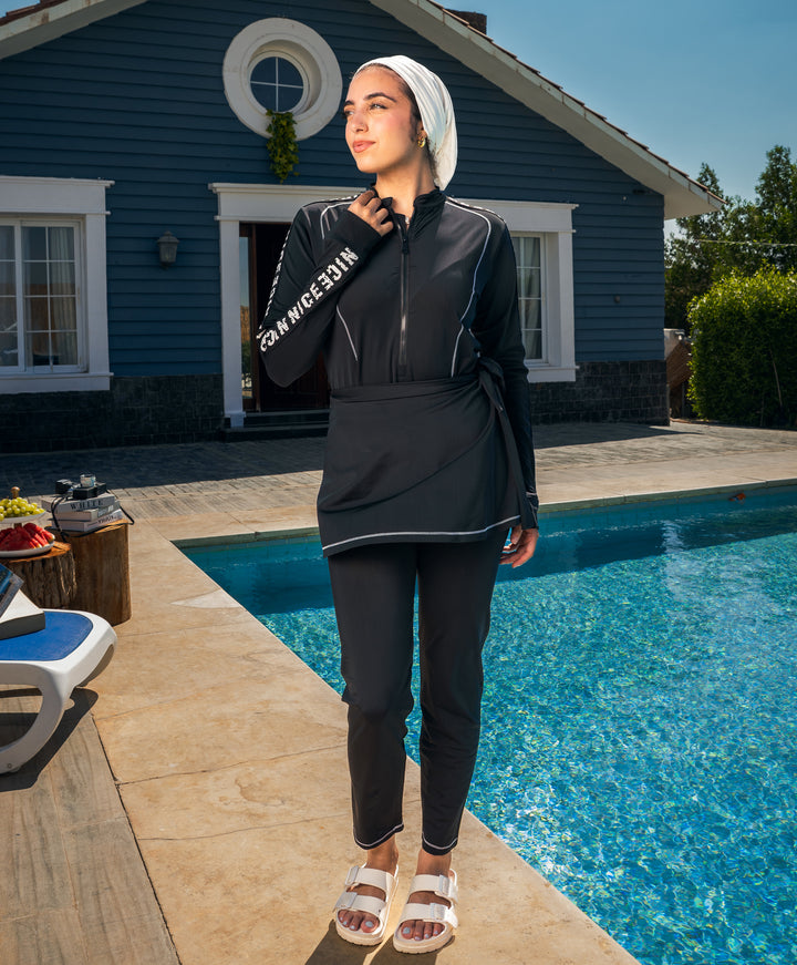 Nice Black Basic Burkini