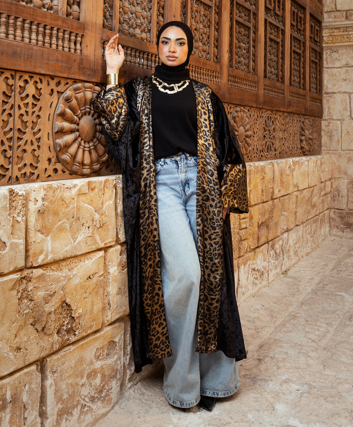Leopard Velvet Kaftan