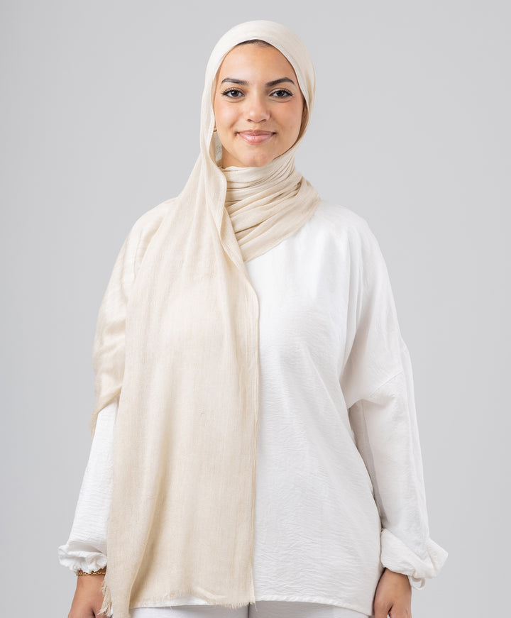 Elegance Crinkled Cotton Scarf