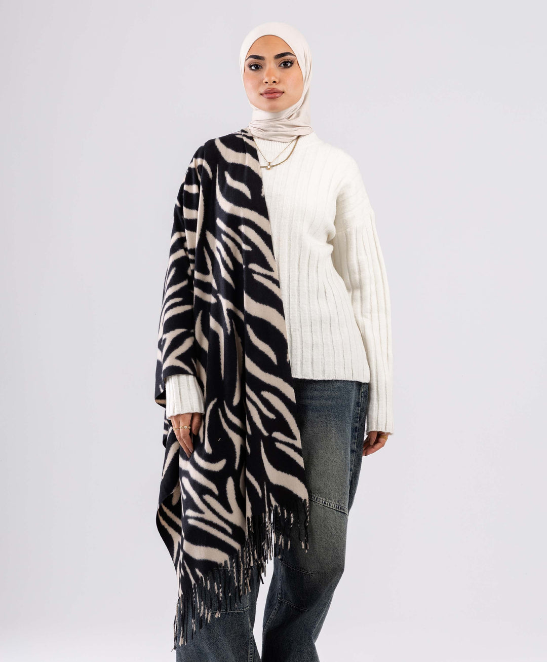 Zebra Stripe Shawl