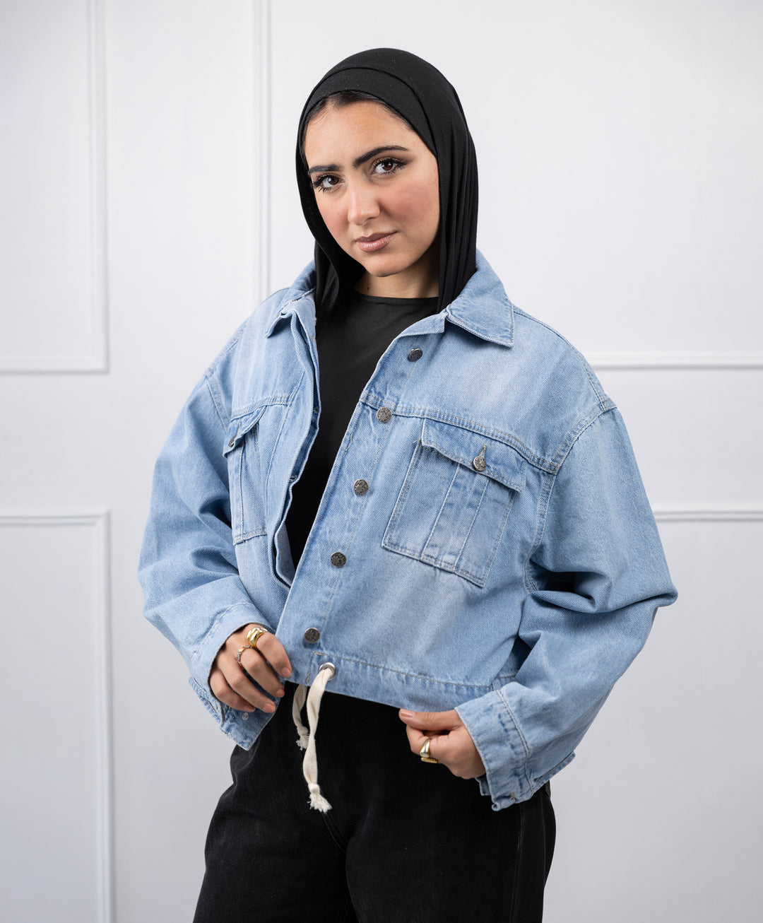 Corded Short Denim Jacket