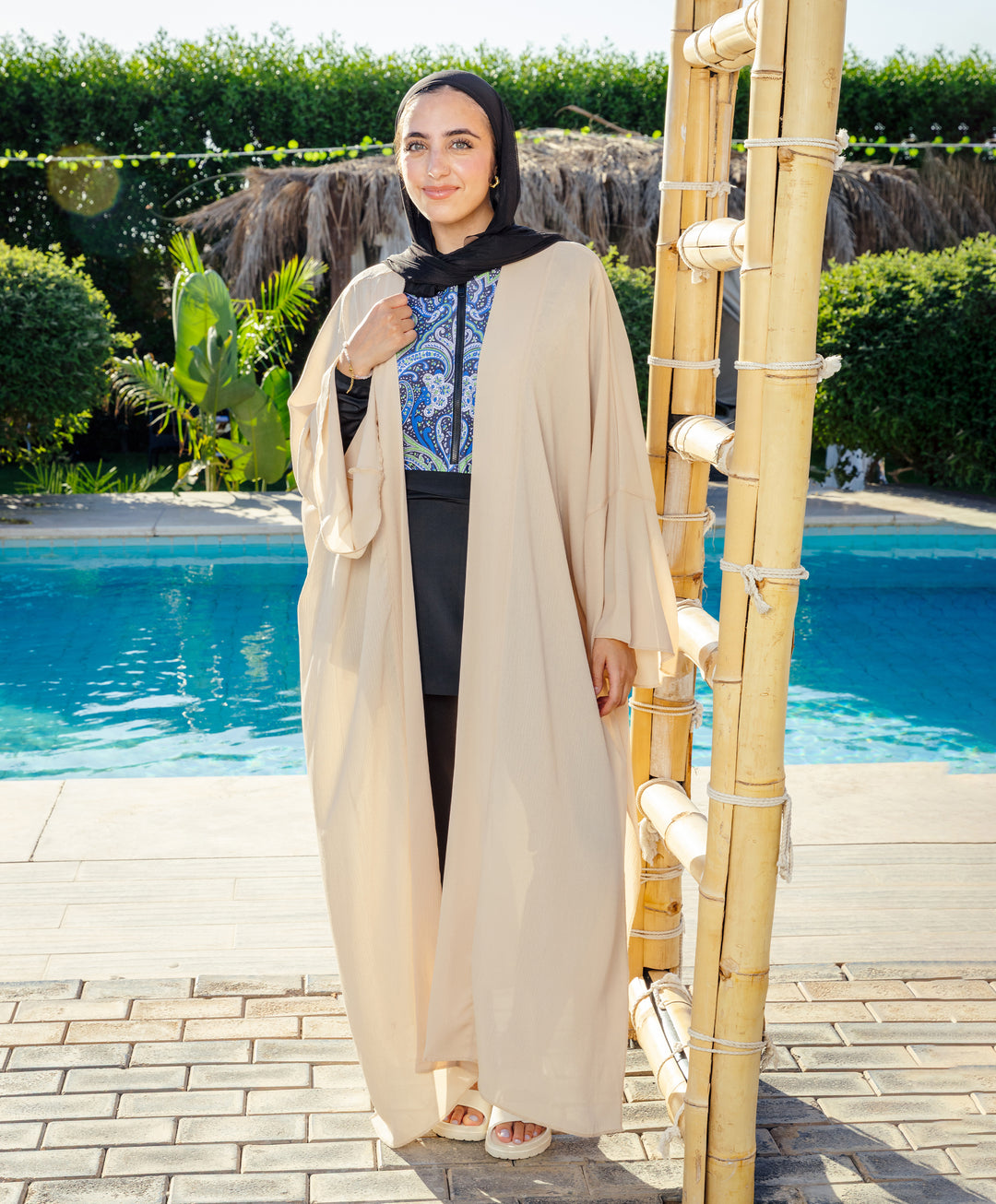 Ruffle Sleeve Chiffon Kimono
