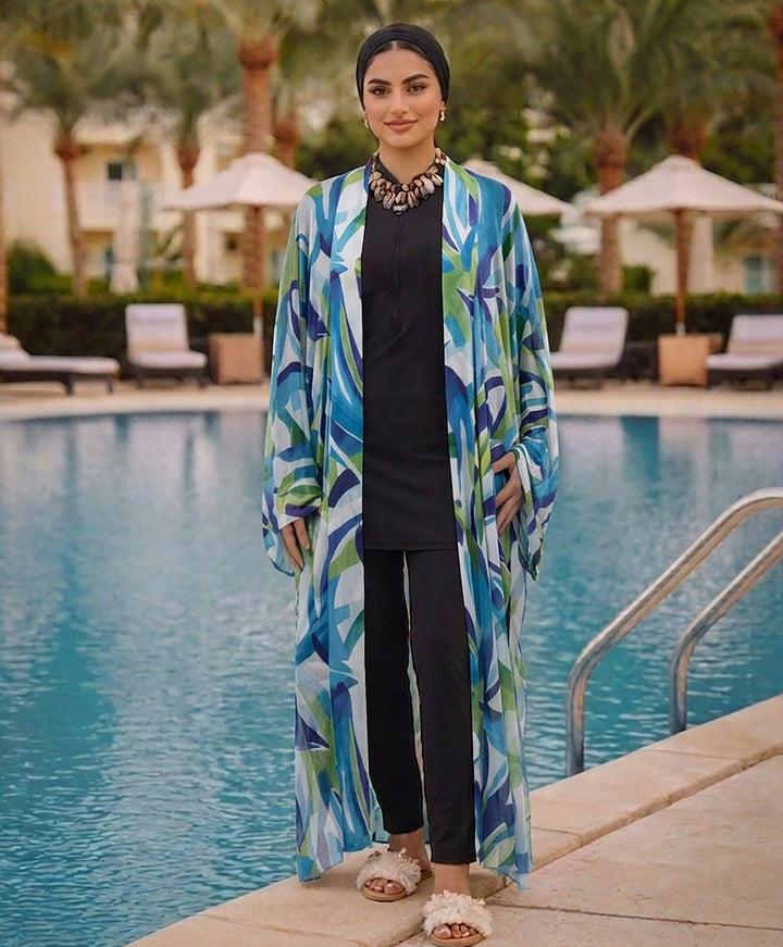 Printed Tulle Kimono