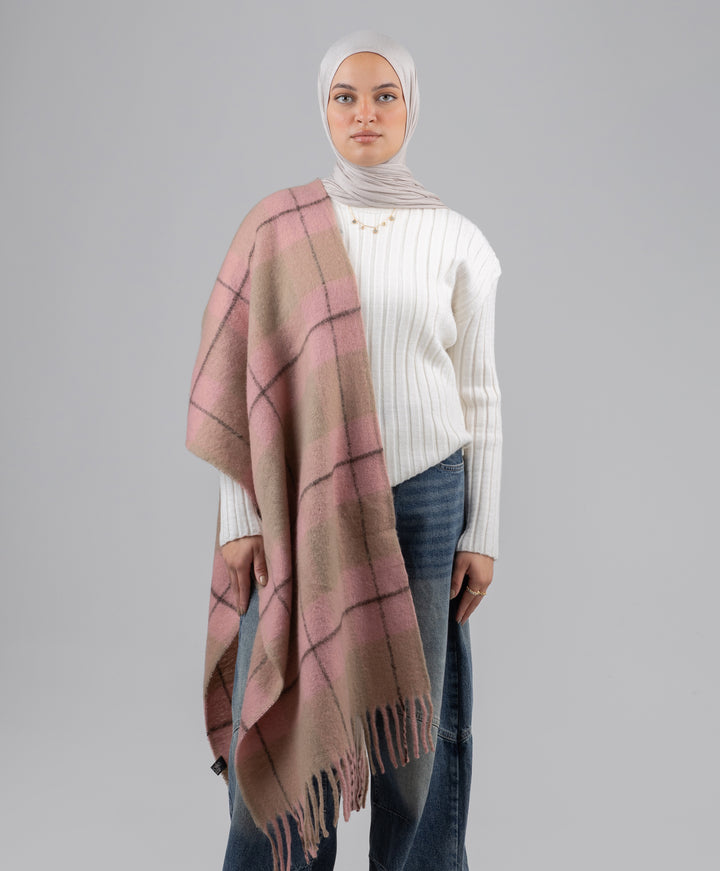 Soft Check Shawl