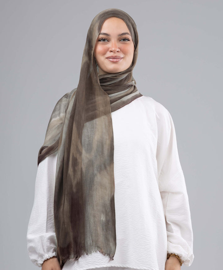 Tie Dye Linen Scarf