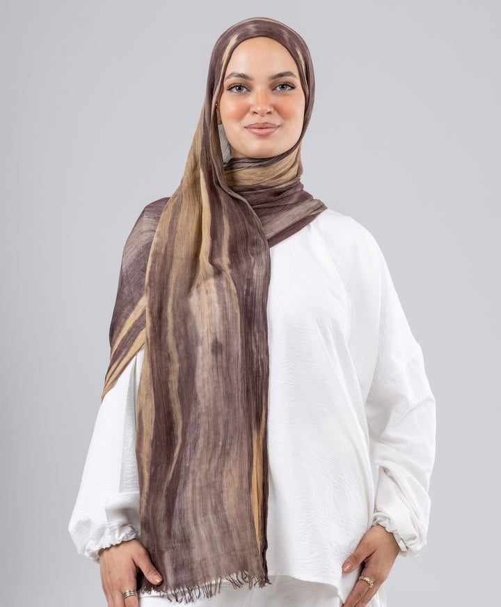 Tie Dye Linen Scarf