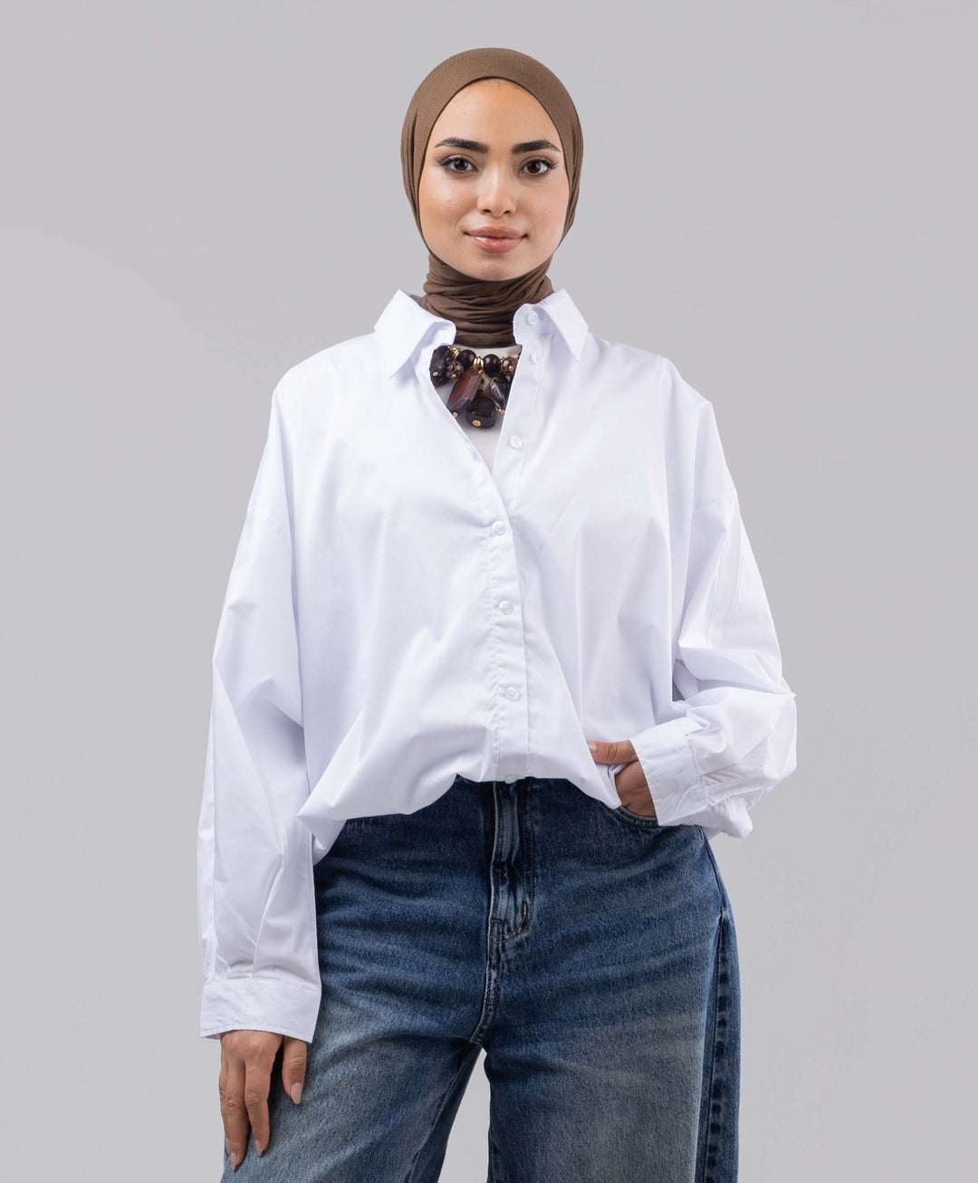 Basic Button Blouse