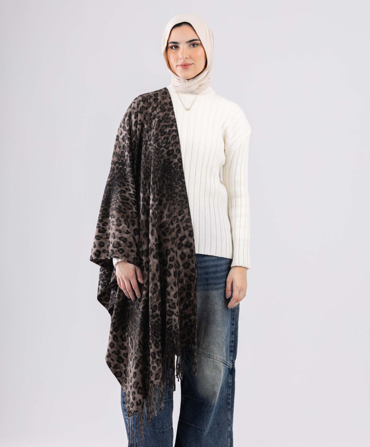 Shadow Leopard Winter Shawl