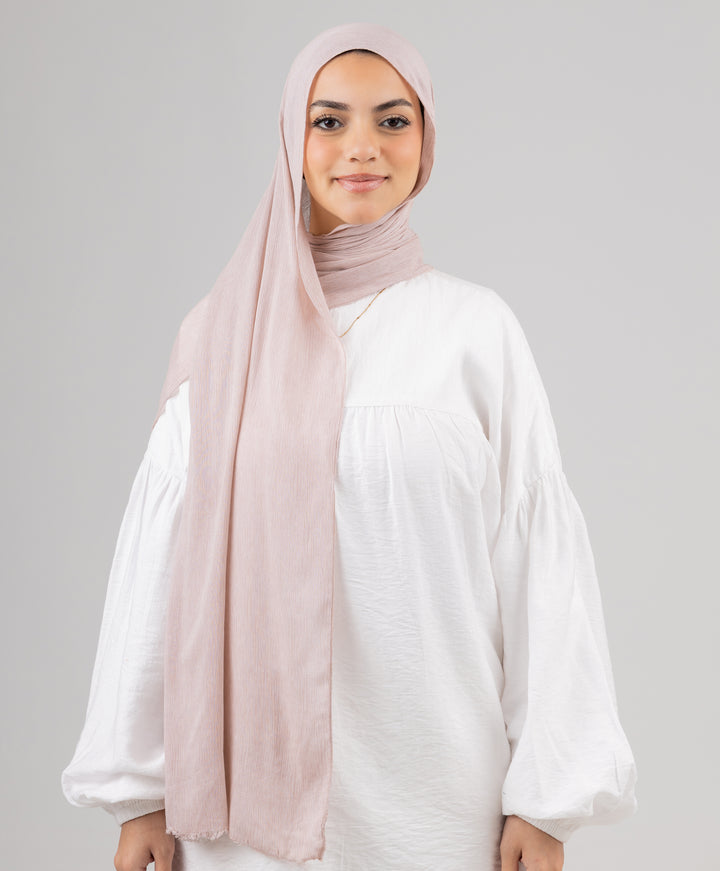 Foggy Marble Tassels Cotton Scarf