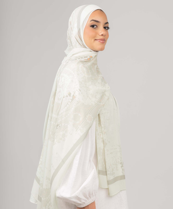 Ivory Whisper Chiffon Scarf
